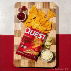 Quest Tortilla Style Protein Chips, Ques19g Protein,Pizza Flavor,1.1oz Bags,4 ct