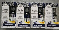 (4) Guru Nanda Black Seed Oil D3, K2 Immune & Bone Health – 2 Oz.