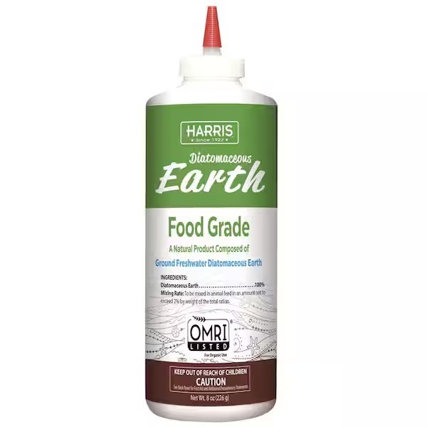 Harris 8 oz. Diatomaceous Earth Food Grade Non-toxic and easy to use wood piles