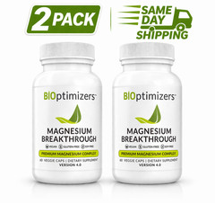 2 package BiOptimizers Magnesium Breakthrough 60 Capsules 7 Forms High Absorp…