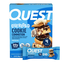 Quest Overload 20g Protein Bar Cookie Commotion Flavor High Protein Gluten Free