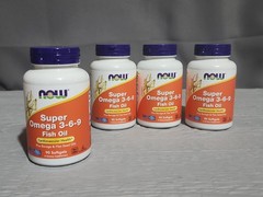Lot of 4 – NOW Foods Super Omega 3-6-9 Fish Oil 90 Softgels per Bottle Exp 05/27