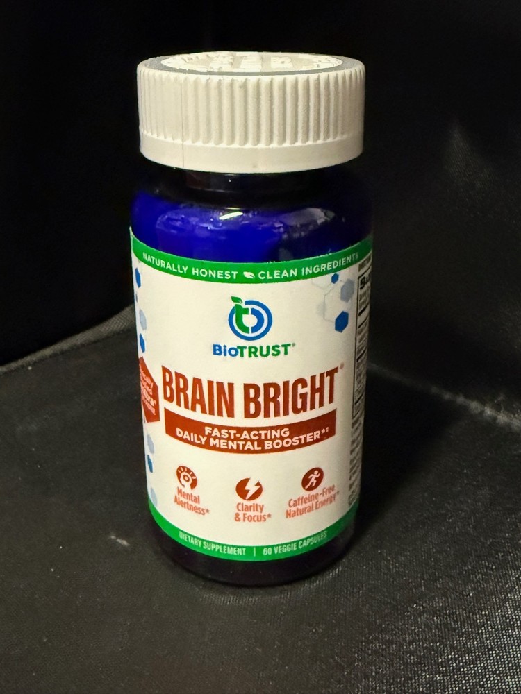 60ct Biotrust Brain Bright Fast-Acting Daily Mental Booster clarity focus 02/26
