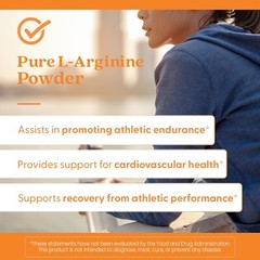 10.6 oz L-Arginine Powder by Doctors Best – Boost Heart Health & Endurance