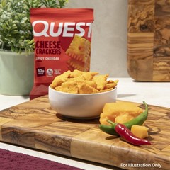 Quest Nutrition Cheese Crackers, Spicy Cheddar, 10g of Protein, Low Carb, Mad…