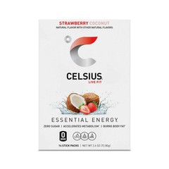 CELSIUS On The Go Energy Drink Mix, Strawberry Coconut (14 Stick Pack)