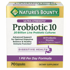 Nature’s Bounty Ultra Strength Probiotic 10 Capsules 70 Ct Digestive Support