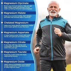 3PCS Viyouth Magnesium 7 Complex Capsules 60 Count Sleep Support Bone Health