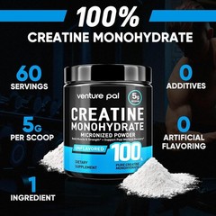 Venture Pal 100% Pure Micronized Creatine Monohydrate Powder, Unflavored Creatin