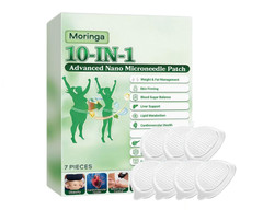 10 In 1 7 PCS Berberine Moringa Advanced Nano Microneedle Patch Weight Loss