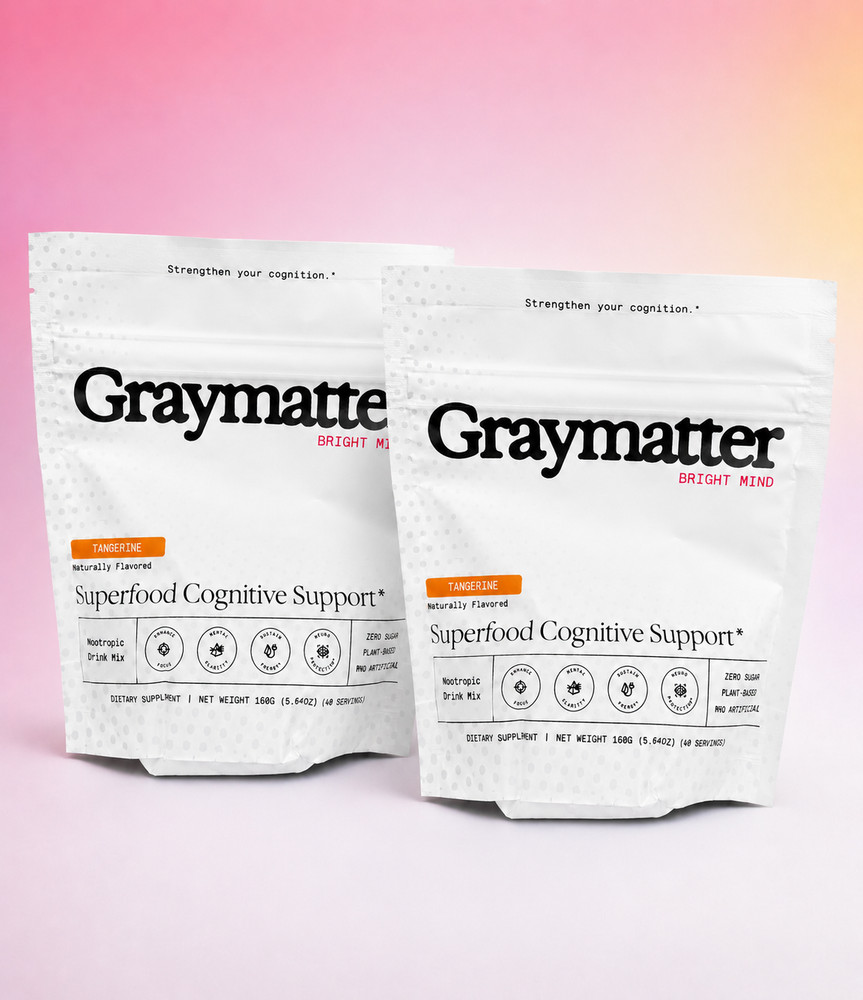 GRAYMATTER Superfood Cognitive Support 2PACK – TANGERINE Drink Mix 🍊