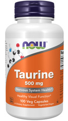 NOW Foods Taurine 500 mg 100 Caps 04/27EXP Nervous System