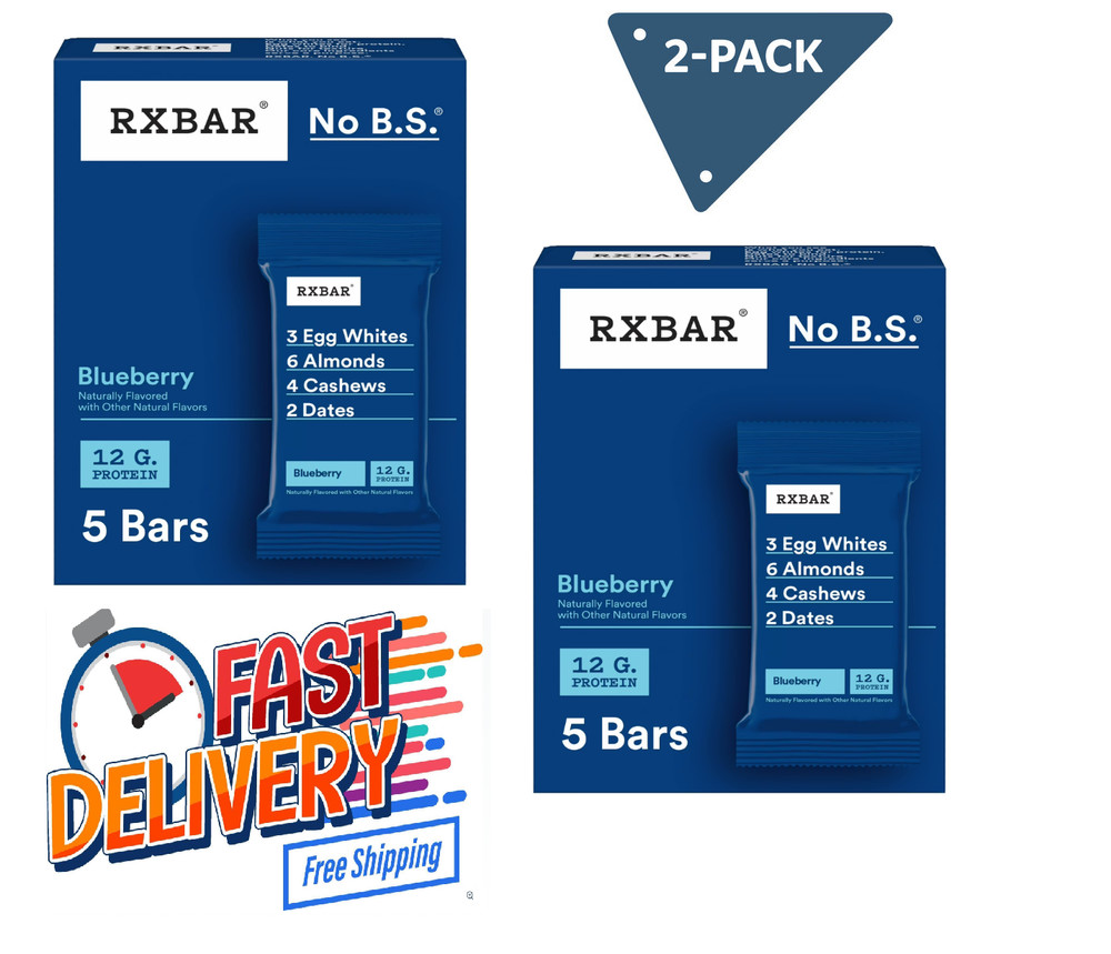 RXBAR Protein Bars Gluten-Free, Blueberry, 10 Count