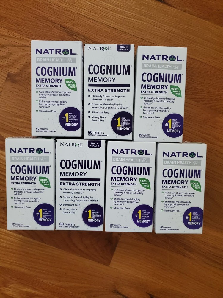 Natrol Cognium Memory Extra Strength 60 Tablets 7 Pack New Exp 09/2026