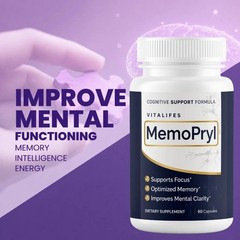 (1 Pack) MemoPryl Nootropic All Natural Brain Supplement Memo Pryl 60 Capsules