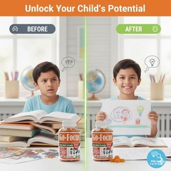 Brightkids Brain Supplements For Memory And Focus Omega 3 Dha Focus Gummies For