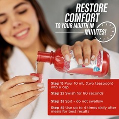 GuruNanda Mouth Sore & Canker Rinse – 32 Fl Oz (Pack of 1), Clear