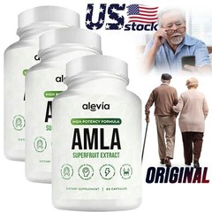 3x Alevia Organic Amla Capsules 1000mg Indian Gooseberry Antioxidant Supplement