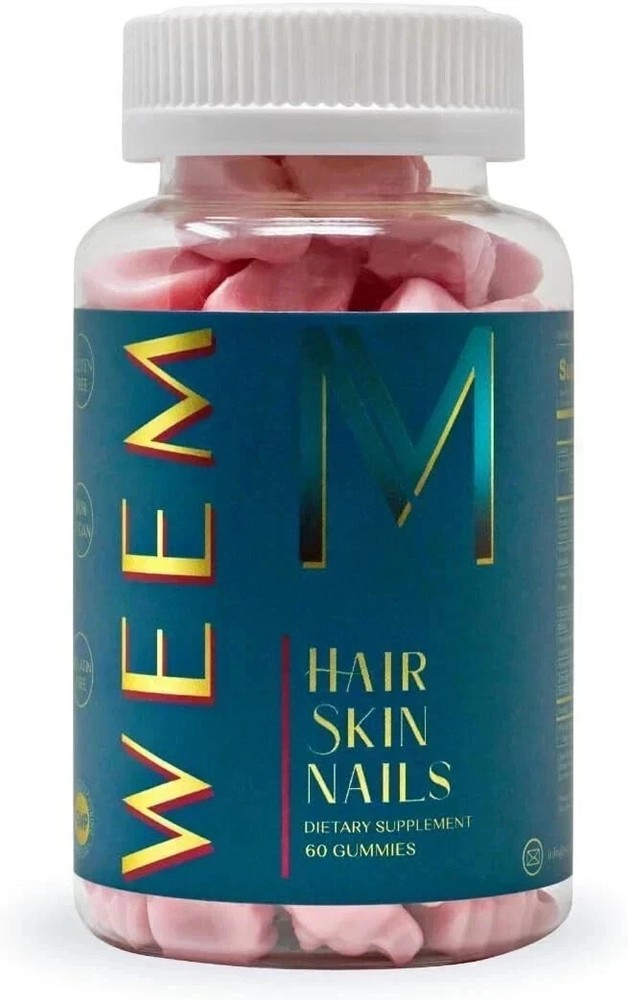 WEEM Hair Skin and Nails Gummies – Supports Healthy Hair – Vegan biotin Vitamins