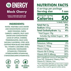 V8 Energy Black Cherry Energy Drink, 8 fl oz Can (24 Pack)