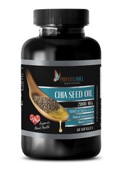 Chia Seeds Oil 1000mg Omega 3-6-9 High Potency Gluten-Free 1 Bottle 60 Softgels