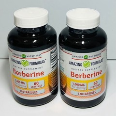 Amazing Nutrition 1000mg Berberine 120 Capsules ✅ 2 Pack
