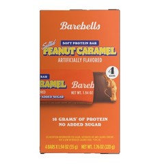 Salted Peanut Caramel Protein Bars High Protein Snack 4 Pack 55g Each