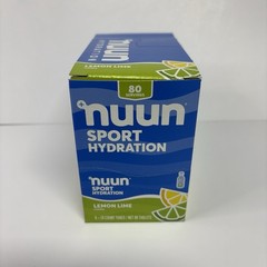 Nuun Sport Hydration Lemon Lime Electrolyte Tablets 80 Count Exp 11/2026 New