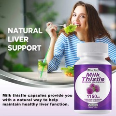 Milk Thistle Supplement for Liver Detox and Cleanse 1150mg, Milk Thistle Extract