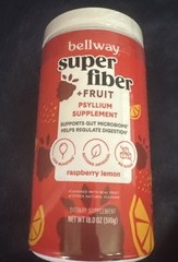 NEW Bellway Super Fiber+Fruit Psyllium Supplement Flavor Raspberry Lemon