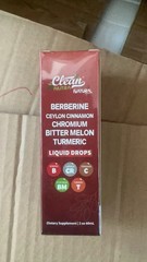 Clean Nutra Berberine with Ceylon Cinnamon Supplement Liquid Drops
