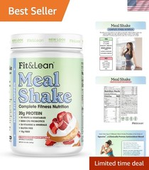 Strawberry Shortcake Meal Shake – 28 Superfoods, 11g Fiber for Weight Management