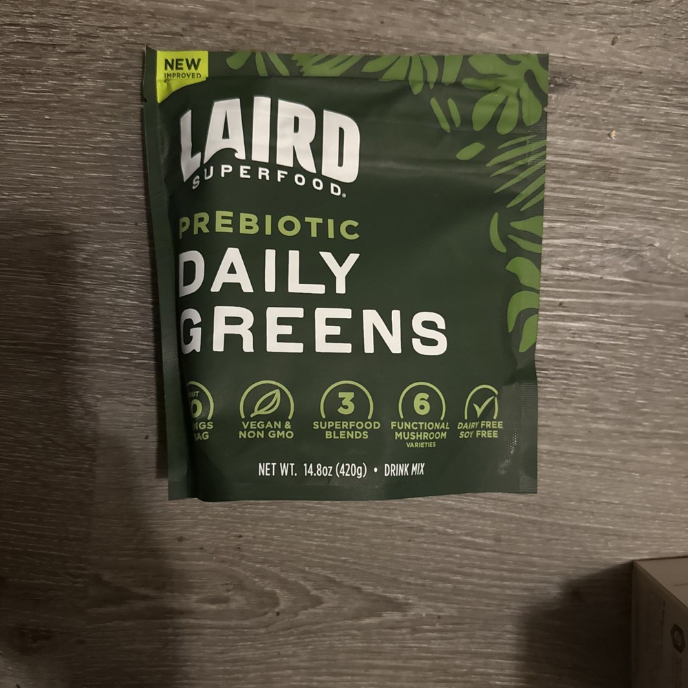 Laird Superfood Prebiotic Daily Greens Vegan Non-GMO Drink Mix July26