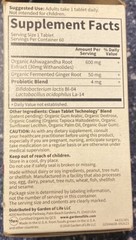 GARDEN OF LIFE Ashwagandha Organics Stress & Mood Organics 60 Tablets EXP. 03/26