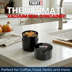 Tightvac 1/2 to 3 Ounces Airtight Herb Storage Container – Patented Vacuum Se…