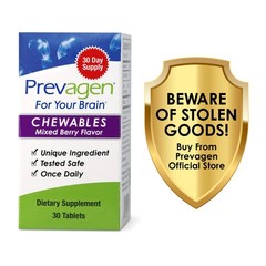 Prevagen Regular Strength 10mg Mixed Berry Chewables – 30 Count