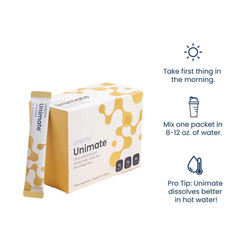 Unicity Unimate Lemon Ginger Drink Mix – Pack of 2 (60 Stick Packs)