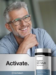 Multivitamin for Men and Women Over 50 | 120 Vegan Caplets | by Horbäach