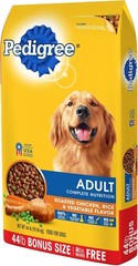 Pedigree Adult Roasted Chicken,Rice & Vegetable Flavor Dry Dog Food 44 Pounds