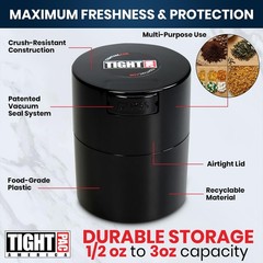 Tightvac 1/2 to 3 Ounces Airtight Herb Storage Container – Patented Vacuum Se…