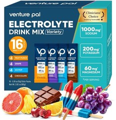 Venture Pal Electrolyte Powder Packets – Sugar-Free Hydration – 16 Sticks