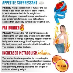 1 Bottle – Phent37 – Diet Pills Fat Burner – Weight Loss – Appetite Suppressant
