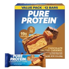 Pure Protein Chocolate Salted Caramel Protein Bars 20g Protein 3g Sugar 12 Count
