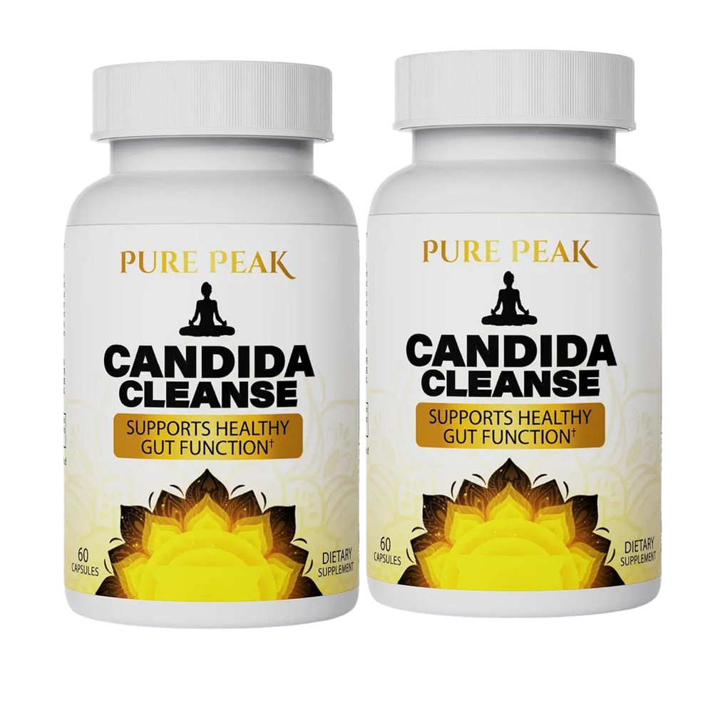 2-Pack Pure Peak Candida Cleanse – Boost Gut & Colon Health – 120 Capsules