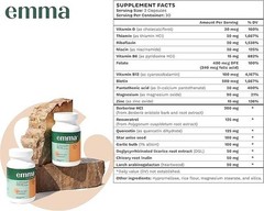 1 Pack Emma Relief Supplement for Gut Health Issues & Gut Bloating 60 capsules
