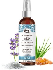 GuruNanda Magnesium Oil Spray (2 Fl Oz), Topical Magnesium Spray with Natural Es