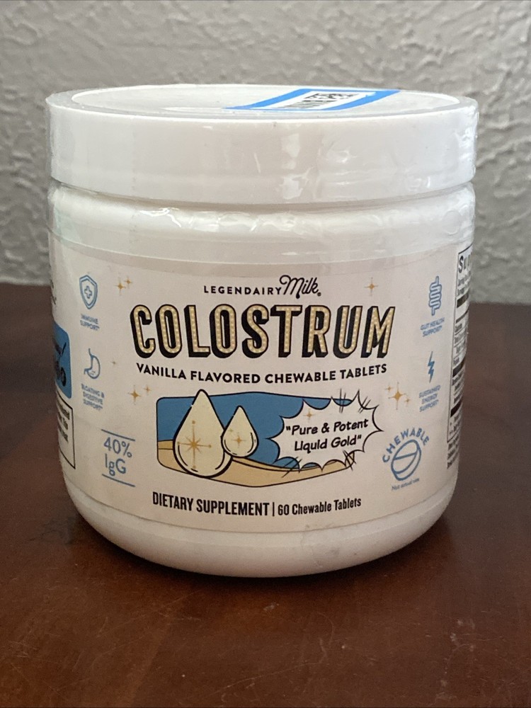 Legendairy Milk Colostrum Supplement Chewable Tablets 60 Ct Each EXP 05/2026