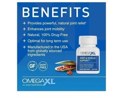 OmegaXL Joint Support Supplement, for Relief – Natural Muscle Support 60 Count
