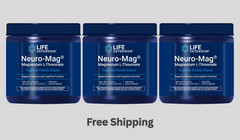 3X Life Extension Neuro-Mag Magnesium L-Threonate (Tropical Punch) Powder 93.35g