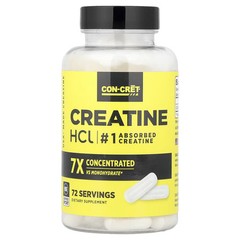 2 X Con-Cret, Creatine HCl, 72 Capsules (750 mg per Capsule)-worldwide